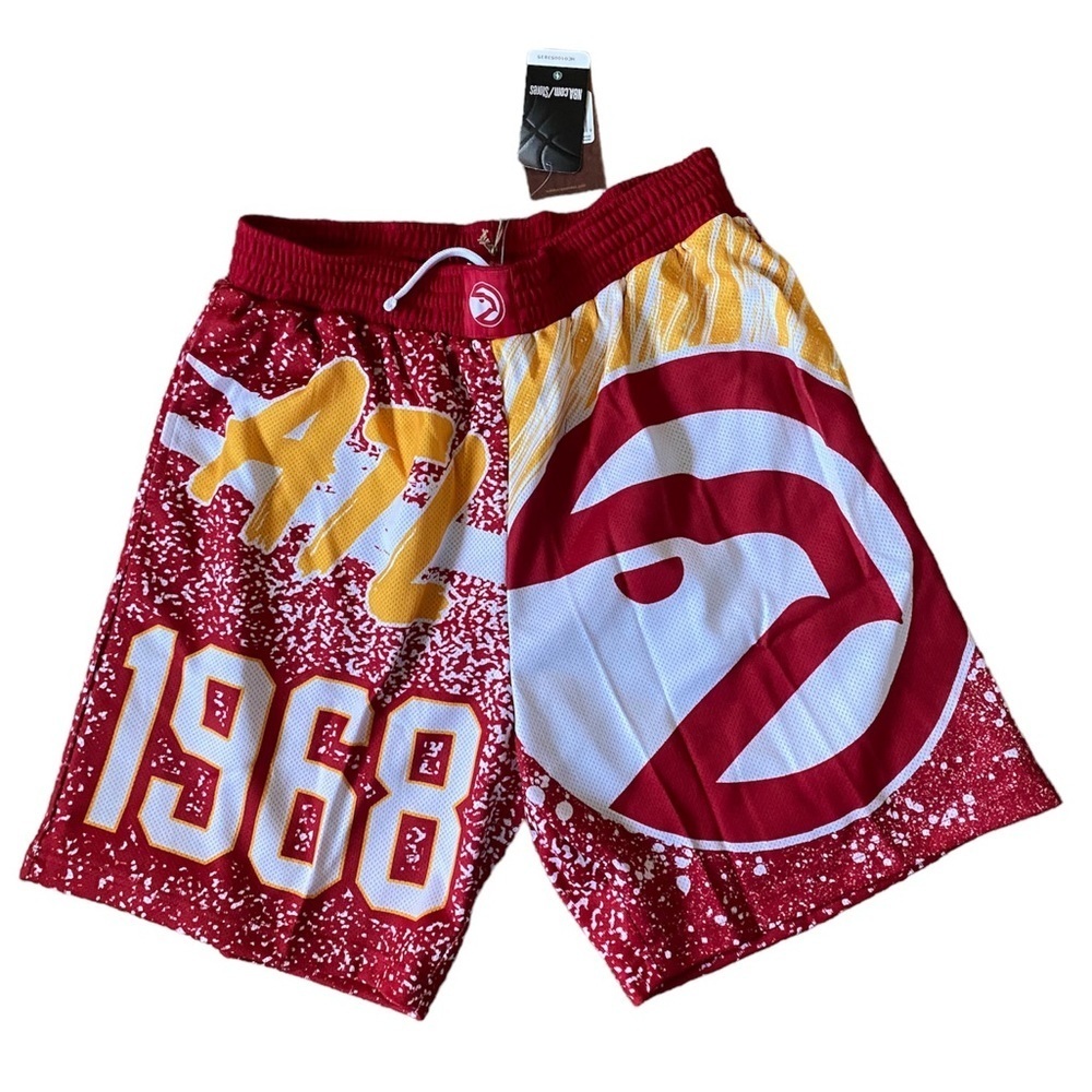 NBA Atlanta Hawks Mitchell and Ness Jumbotron sublimated shorts